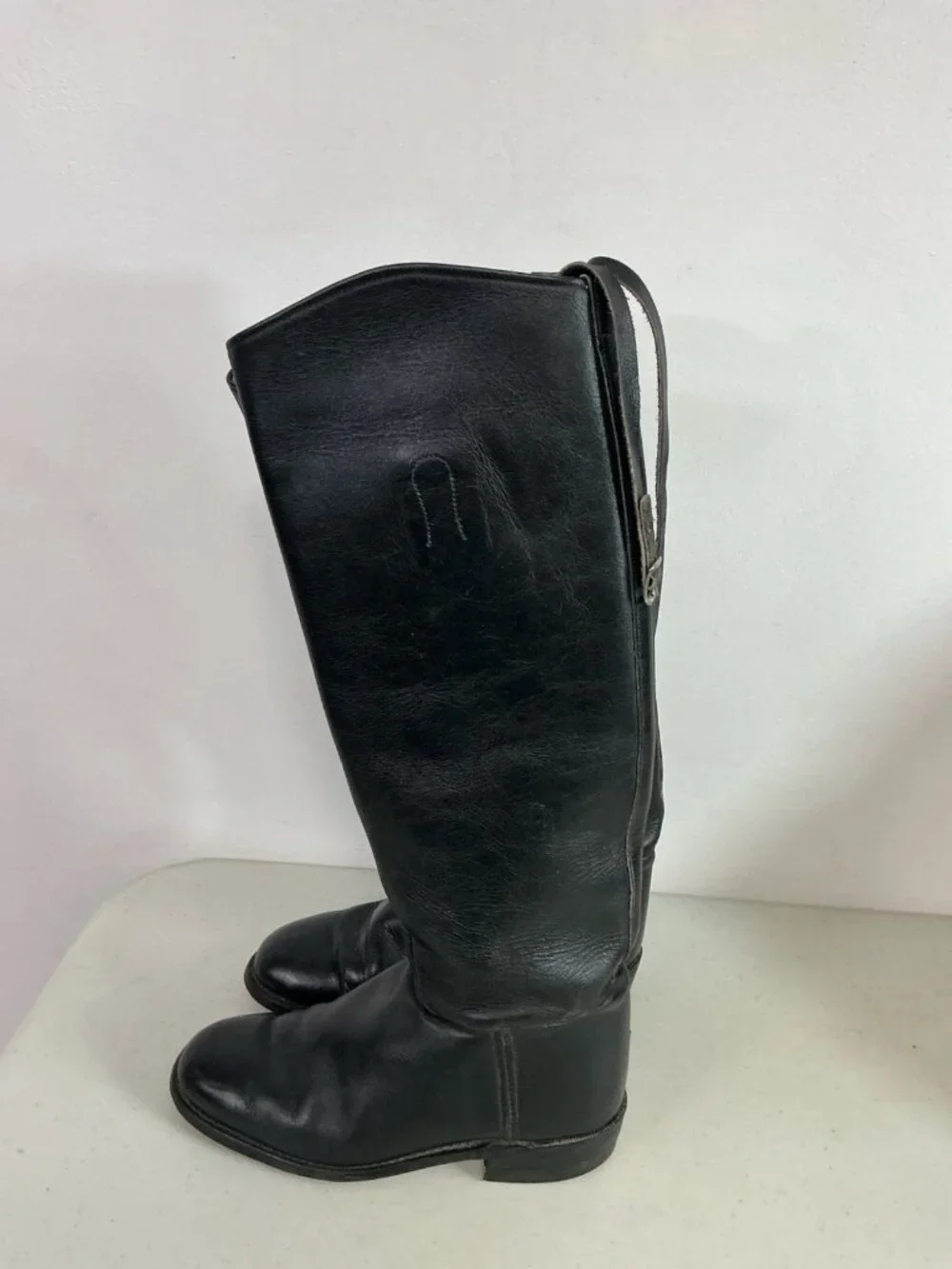 Tall Black Leather Riding Boots Equestrian Womens 6